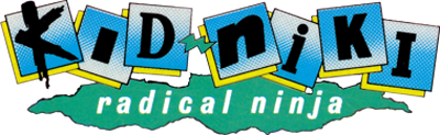 Kid Niki Radical Ninja logo for NES